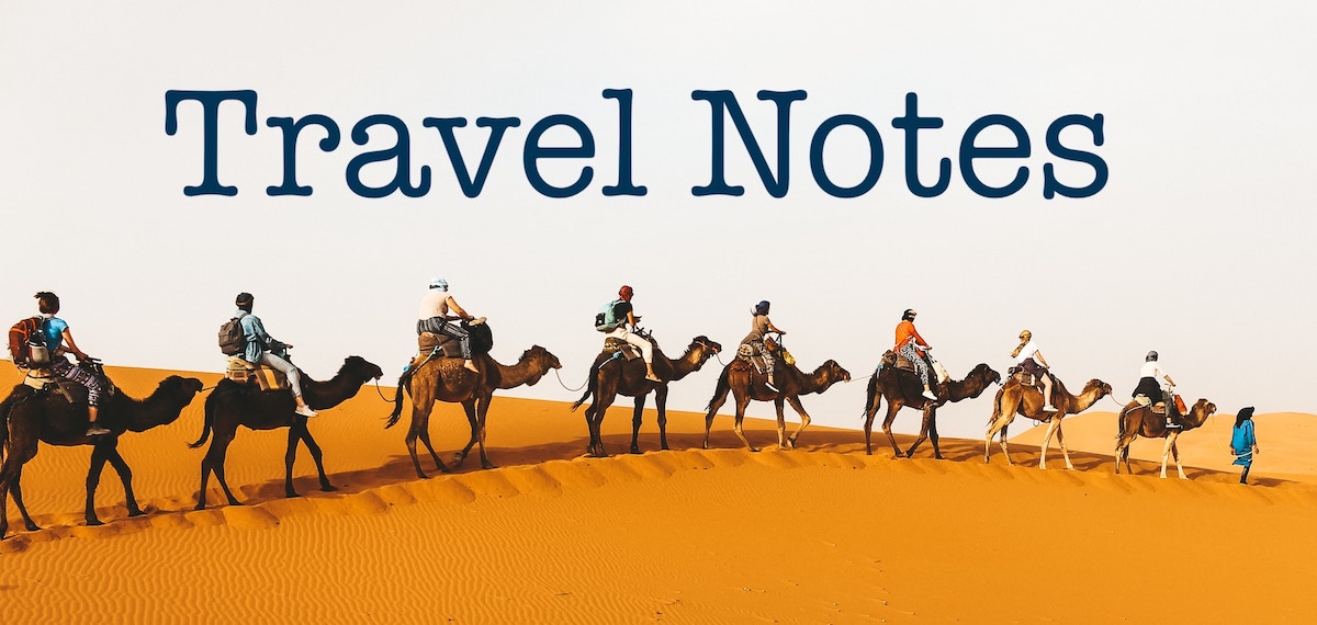 Camel caravan in the desert