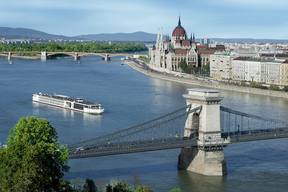 The Viking Ship Odin on the Danube River in Budapest Hungary