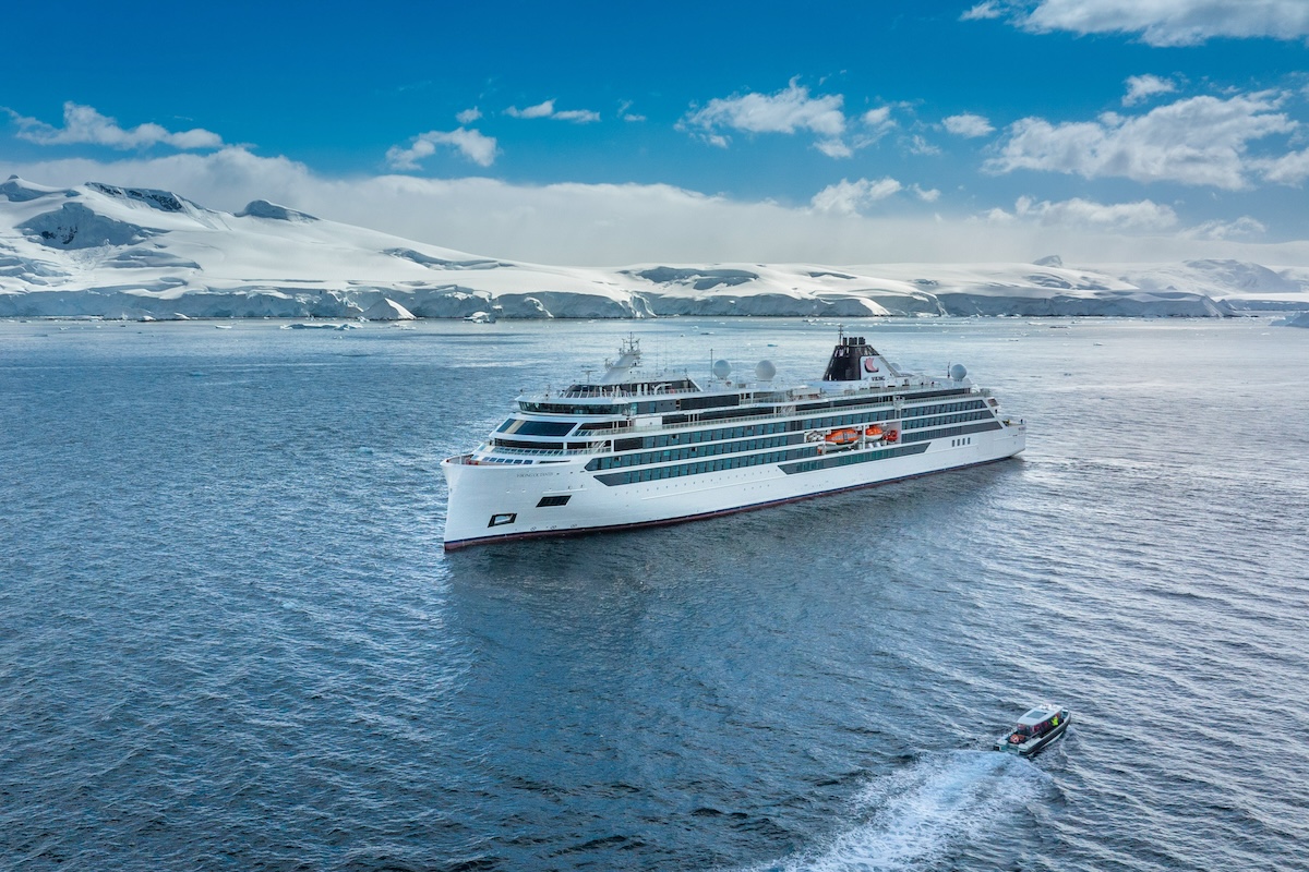 A Viking Expedition Ship in Antarctica
